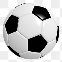 Soccer ball png sticker, sports illustration, transparent background. 