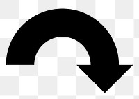 PNG Black curved arrow, clipart, transparent background