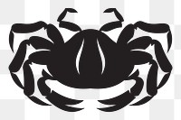 PNG Crab silhouette sticker,  transparent background. Free public domain CC0 image.