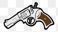 PNG Gun doodle sticker, transparent background. Free public domain CC0 image.