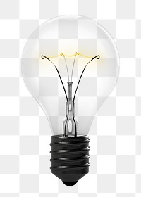 Png light bulb, transparent background