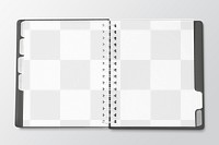 Planner book page png mockup, transparent design