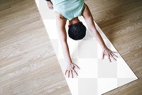 Yoga mat png mockup, transparent design