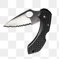 Png black pocket knife, transparent background