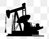 Png silhouette oil field pump, transparent background