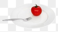 PNG tomato plate collage element, transparent background