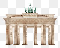 Png German Brandenburg gate, transparent background