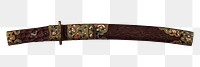 PNG Japanese sword, vintage decoration by G.A. Audsley-Japanese sculpture, transparent background. Remixed by rawpixel.