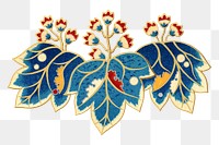 PNG Blue leaf, vintage Japanese illustration, transparent background. Remixed by rawpixel.