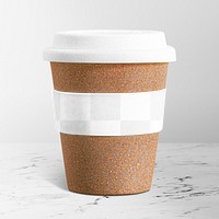 Paper coffee cup png mockup, transparent design