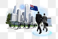 Australian corporate png, business photo collage, transparent background