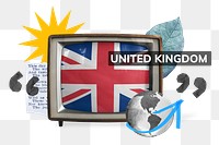 United Kingdom png, TV news collage illustration, transparent background