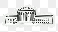 PNG Supreme Court of the United States, line art illustration, transparent background