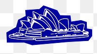 PNG Sydney Opera House, tourist attraction, line art illustration, transparent background