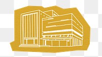 PNG University campus building, architecture, line art illustration, transparent background