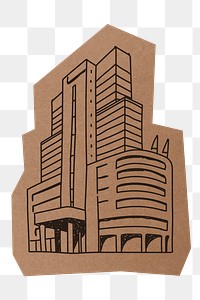 PNG Hospital building, architecture, line art illustration, transparent background