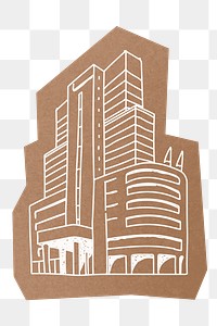 PNG Hospital building, architecture, line art illustration, transparent background