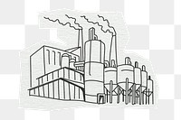 PNG Factory building, architecture, line art illustration, transparent background