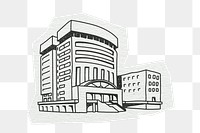 PNG University building, architecture, line art illustration, transparent background