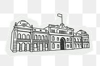 PNG Government building, architecture, line art illustration, transparent background