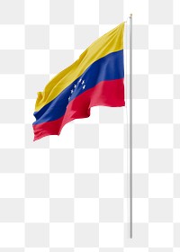 Png flag of Venezuela collage element, transparent background