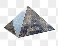 Png Louvre museum at dawn, transparent background