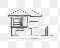 PNG House architecture, line art illustration, transparent background