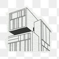 PNG Office building, architecture, line art illustration, transparent background