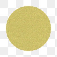 Png textured yellow circle graphic, transparent background