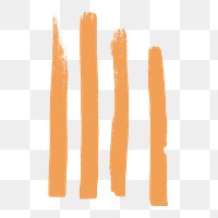 Png 4 orange squiggle brushstroke, transparent background