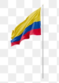 Png Colombian flag collage element, transparent background