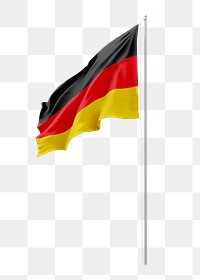 Flag of Germany on pole