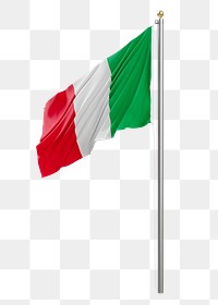 Png flag of Italy collage element, transparent background