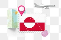 PNG Travel, stamp tourism collage illustration, transparent background