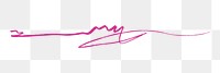 Png pink scribble brush element, transparent background