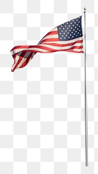 USA flag flying in the wind