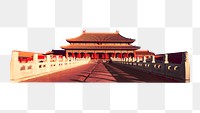 Png China's Forbidden City at dawn, transparent background