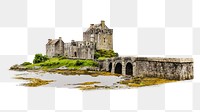 Png Eilean Donan castle in Scotland, transparent background