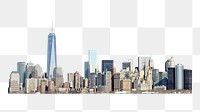 Png cityscape panorama, transparent background