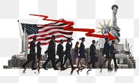 PNG American recession, economy finance collage, transparent background