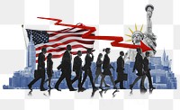 PNG American recession, economy finance collage, transparent background