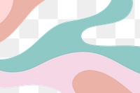 Pastel funky distorted png transparent background