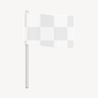 3D flag png transparent mockup