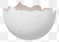 PNG 3D cracked egg shell, element illustration, transparent background