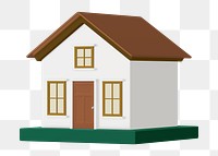 PNG 3D home model, element illustration, transparent background