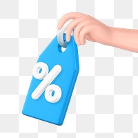 PNG 3D sale tag, element illustration, transparent background