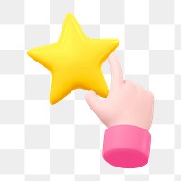 PNG 3D star ranking, element illustration, transparent background