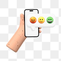 PNG 3D customer feedback, element illustration, transparent background