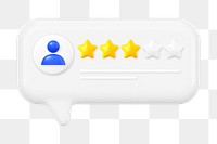 PNG 3D customer feedback, element illustration, transparent background