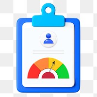 PNG 3D performance review, element illustration, transparent background